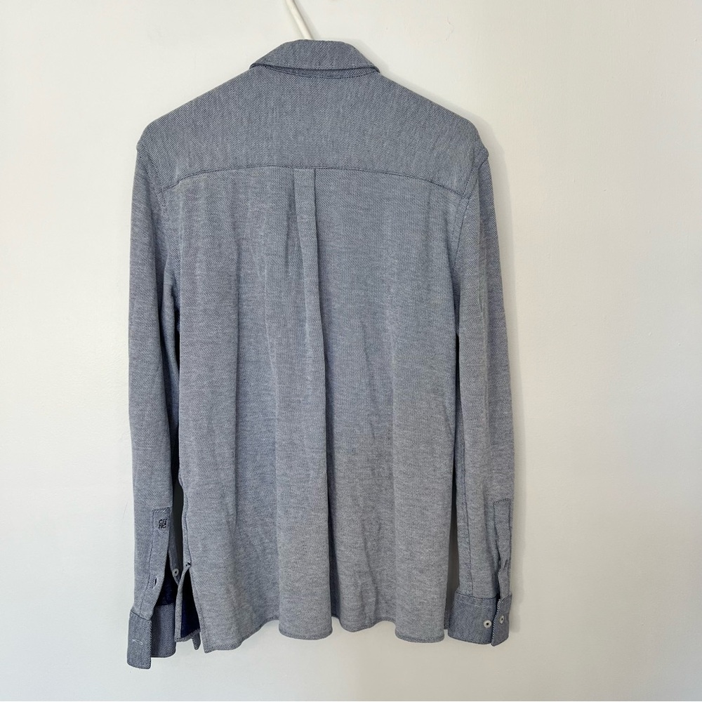 Carolina Herrera Men's Blue/White Button-Down Shirt - Picture 3 of 7